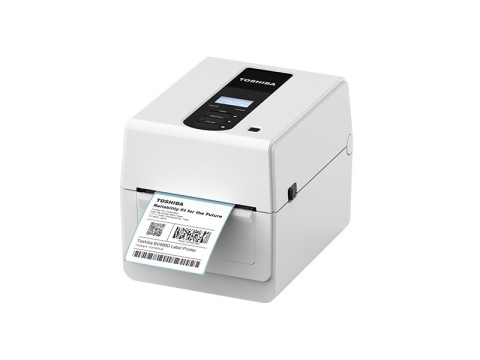 BV410D-GS02-QM-S - Etikettendrucker, thermodirekt, 203dpi, USB + Ethernet, LCD-Display, weiss