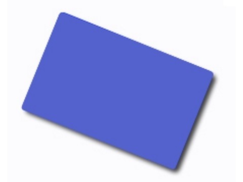 Plastikkarte - 86 x 54mm, 30mil, 0.76mm (blanko) - blau