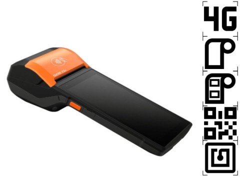 V2s L2D - 5.5" Display, Android 11, 58mm Bon-/Etikettendrucker, 2D Scanner, microSD Slot, 4G, NFC