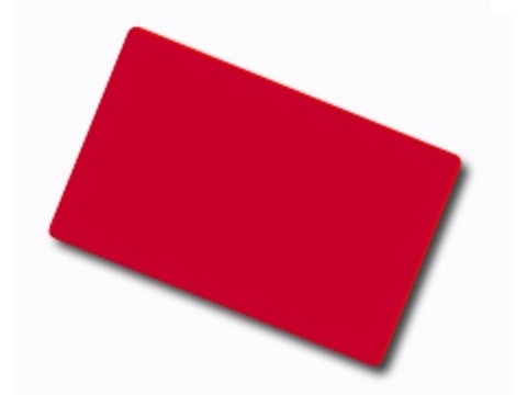 Plastikkarte - 86 x 54mm, 30mil, 0.76mm (blanko) - rot