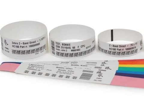 Z-Band Fun - Armband-Kassetten mit Selbstklebe-Verschluß, rot, für eintägige Events, 25 x 254mm