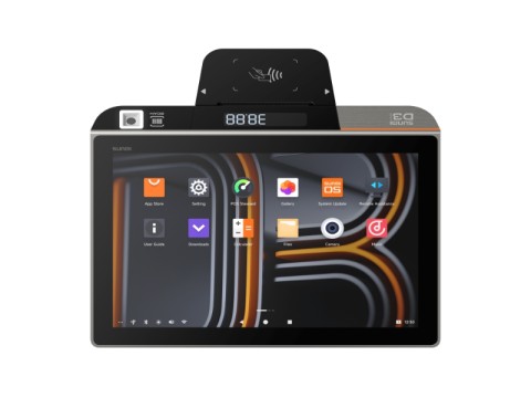 D3 mini - Touchsystem, 10.1" Widescreen Display, Preisanzeige, 58mm Bondrucker, Android 13, NFC, 4G