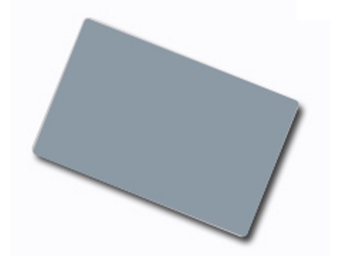 Plastikkarte - 30mil, 0.76mm (blanko) - silber