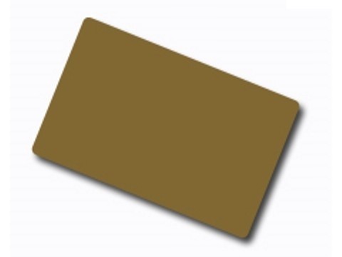 Plastikkarte - 86 x 54mm, 30mil, 0.76mm (blanko) - gold metallic