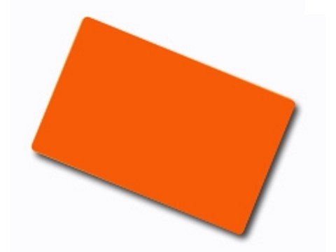 Plastikkarte - 86 x 54mm, 30mil, 0.76mm (blanko) - orange