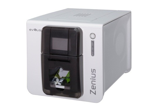 Zenius Expert- Farb-Plastikkartendrucker, USB + Ethernet, braun
