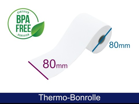 Thermorolle - 80 80 25 (B/D(max.)/K) 10 Jahres-Qualität, weiss, 76m, 55g