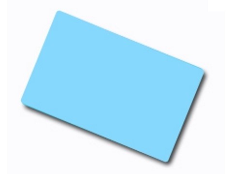 Plastikkarte - 86 x 54mm, 30mil, 0.76mm (blanko) - hellblau
