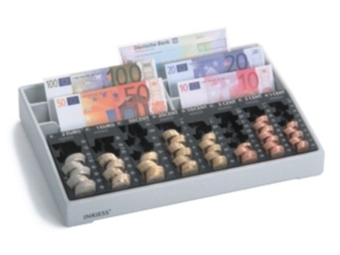 Kassenkombination - MINIKORD 805 mit 8 Einzelmünzbehältern und 5 Banknoten-Steilfächern