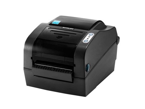 SLP-TX420 - Etikettendrucker mit Abschneider, thermotransfer, 203dpi, USB + RS232 + Ethernet, schwarz