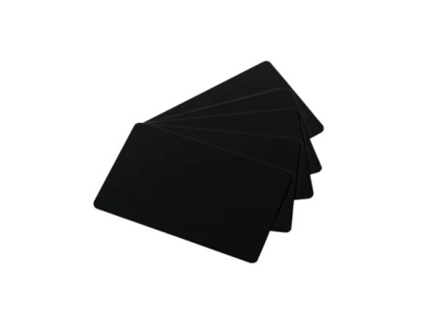 PVC-Karten (500 Stück), blanko, 0.76mm, matt, schwarz