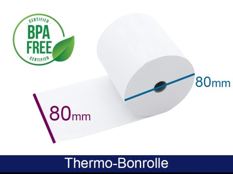 Thermorolle - 80 80 12.7 (B/D(max.)/K) weiss, 55g, 80m