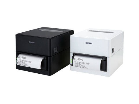 CT-S4500 - Bon-/Etikettendrucker mit Abschneider, thermodirekt, 112mm, USB, weiss